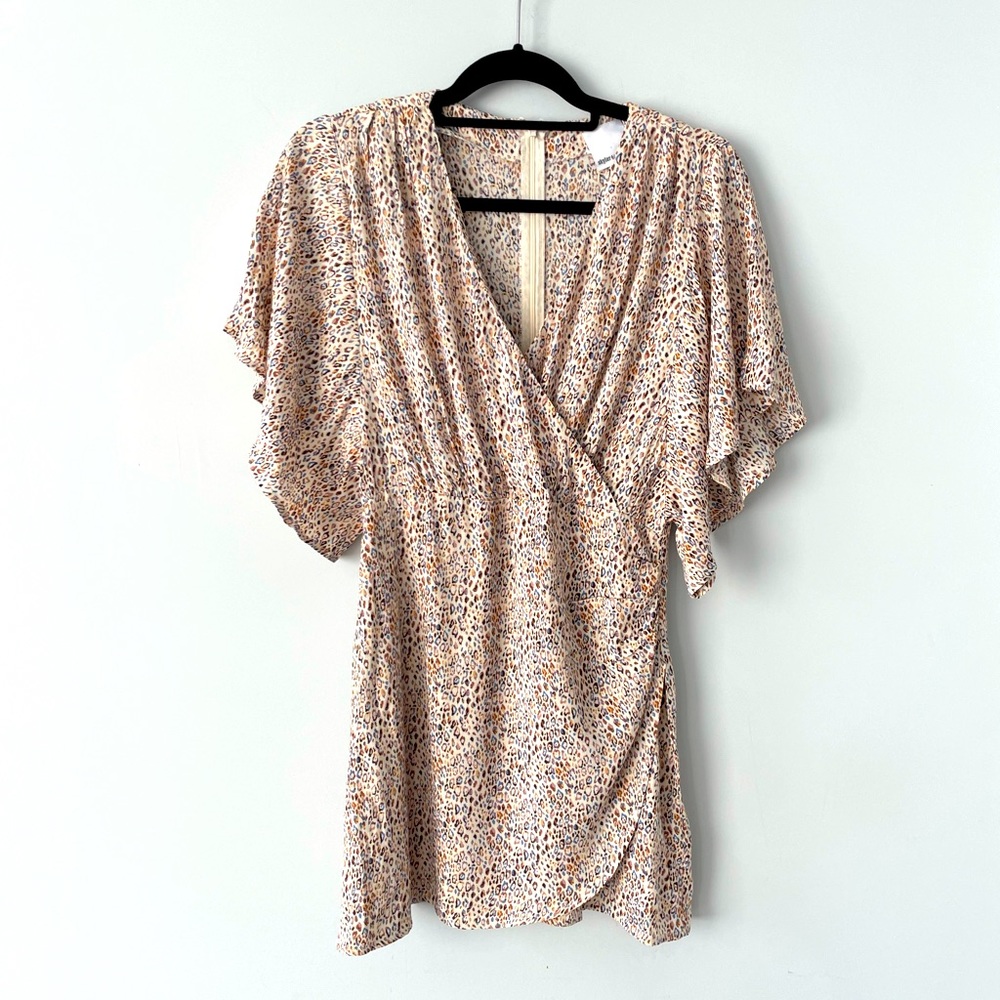 Skylar + Madison Animal Print V-Neck Multi-Color Dress